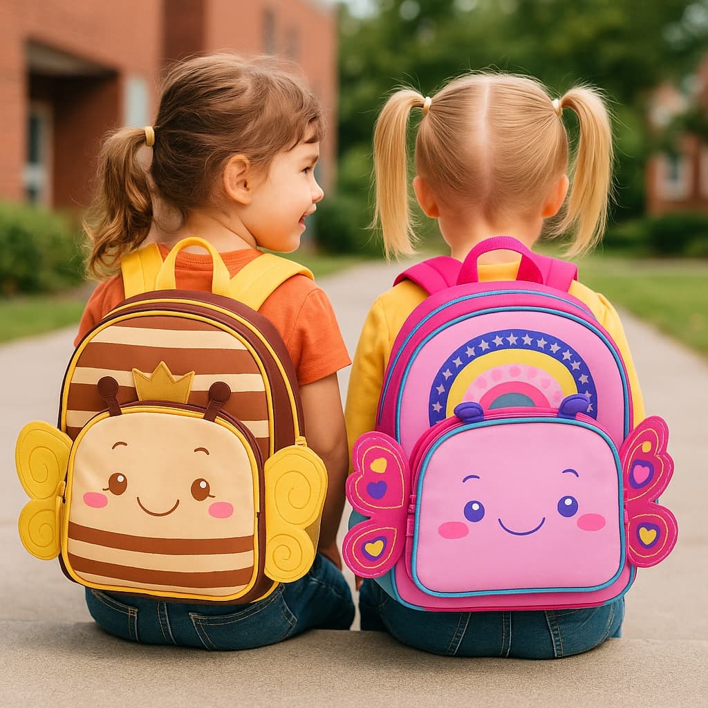 Mochila Infantil Criança Costas Bichinhos Clio Zoo Pets Creche Oficial Borboleta Abelha