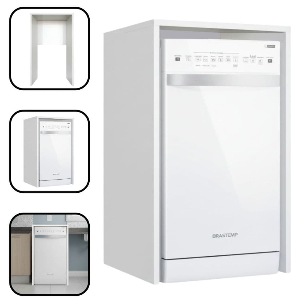 Nicho Balcão Para Lava Louças Brastemp 10 Serviços 91x55x64cm Branco