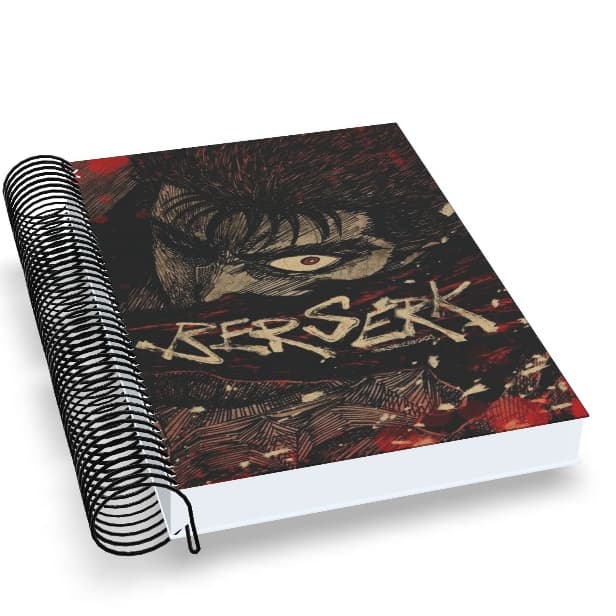 Caderno Personalizado Berserk | Capa Dura Plastificada | 1 a 20 Matérias | Escolar e Universitário | Envio Rápido