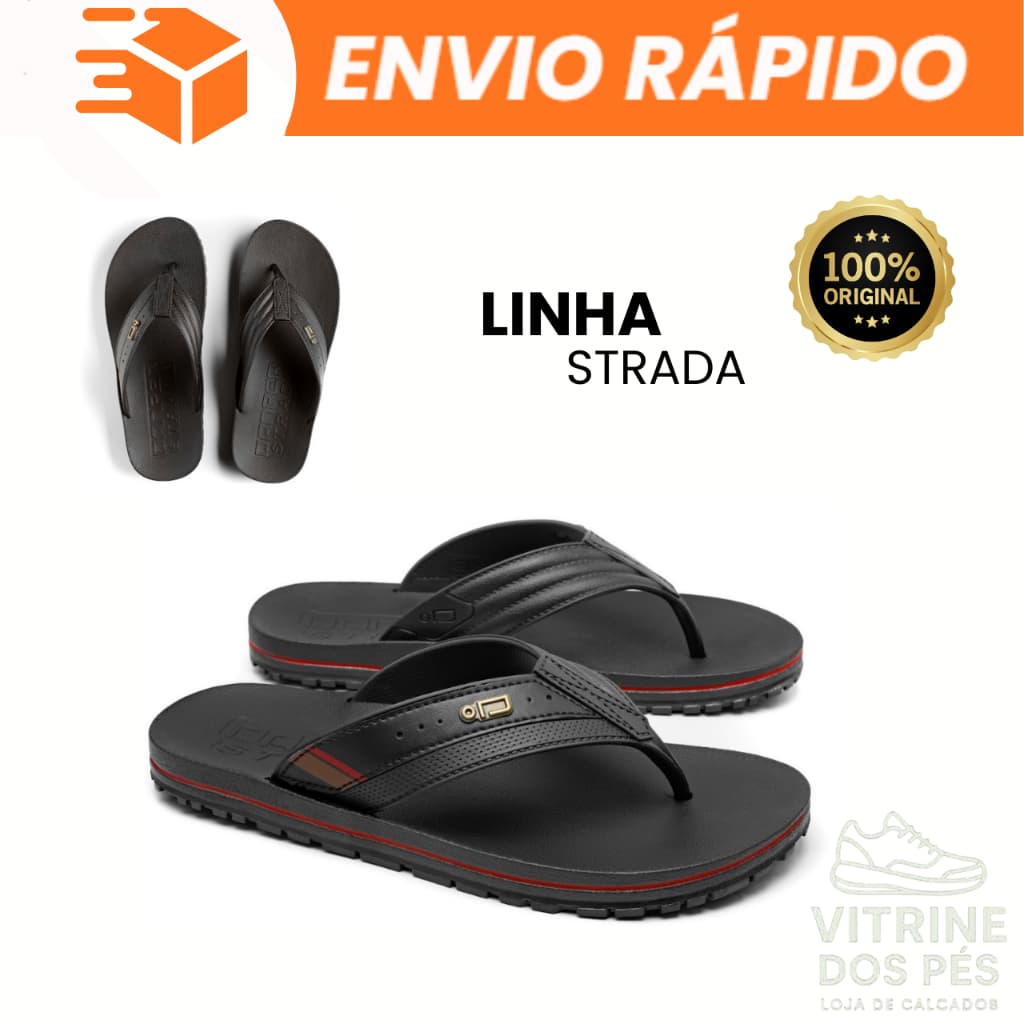Chinelo Masculino de Dedo Danper Anatômico Couro Café Barato