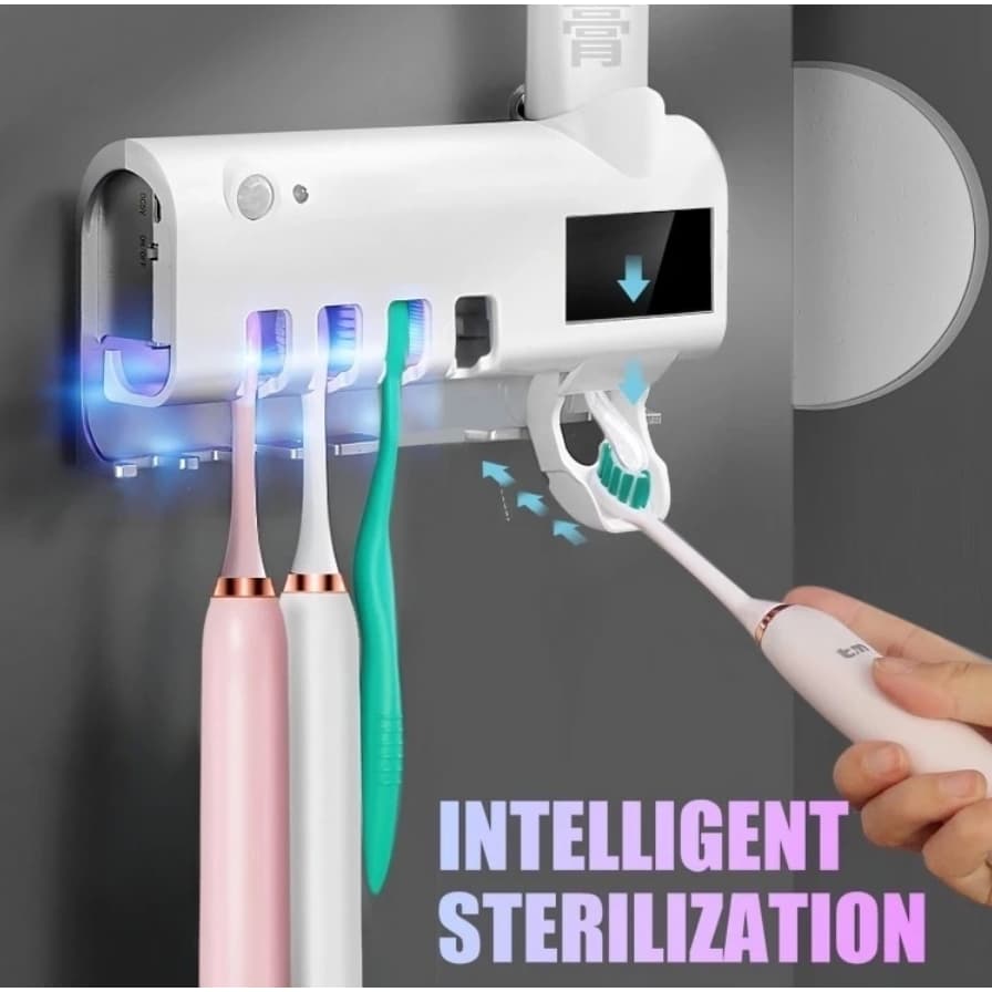 Suporte Para Escova De Dentes Esterilizador Com Luz UV Antibacteriano Automático De Creme Dental