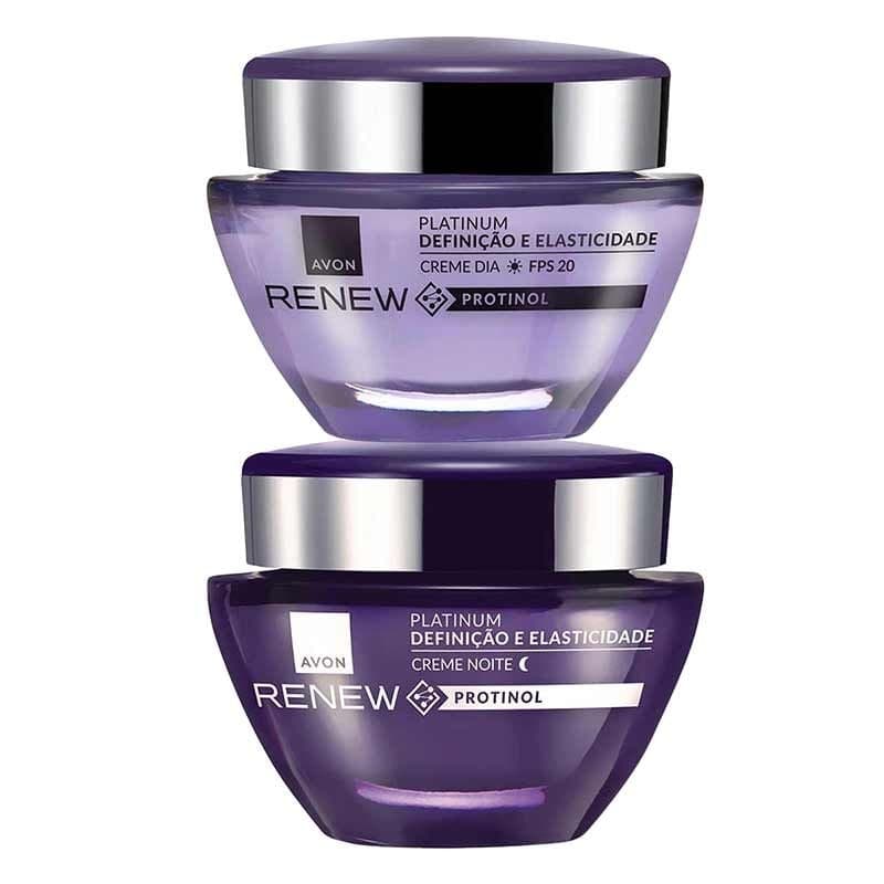 Kit Renew Platinum Creme anti-idade 55+ dia - noite 50g - Avon