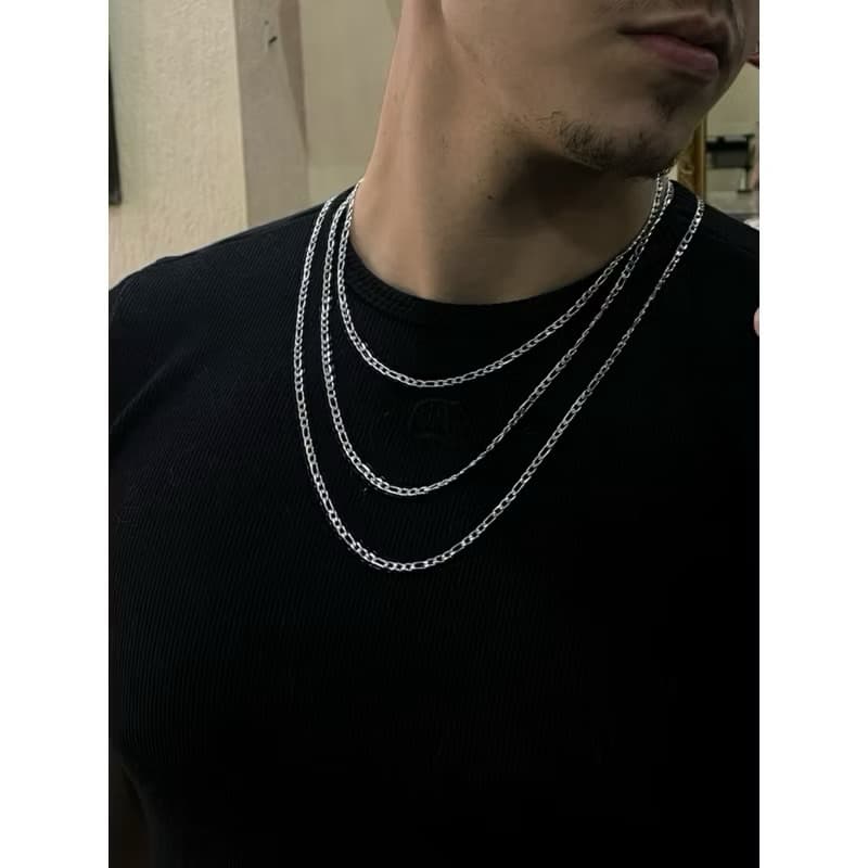 Corrente de aço elo 3x1 50 60 70 centimetros