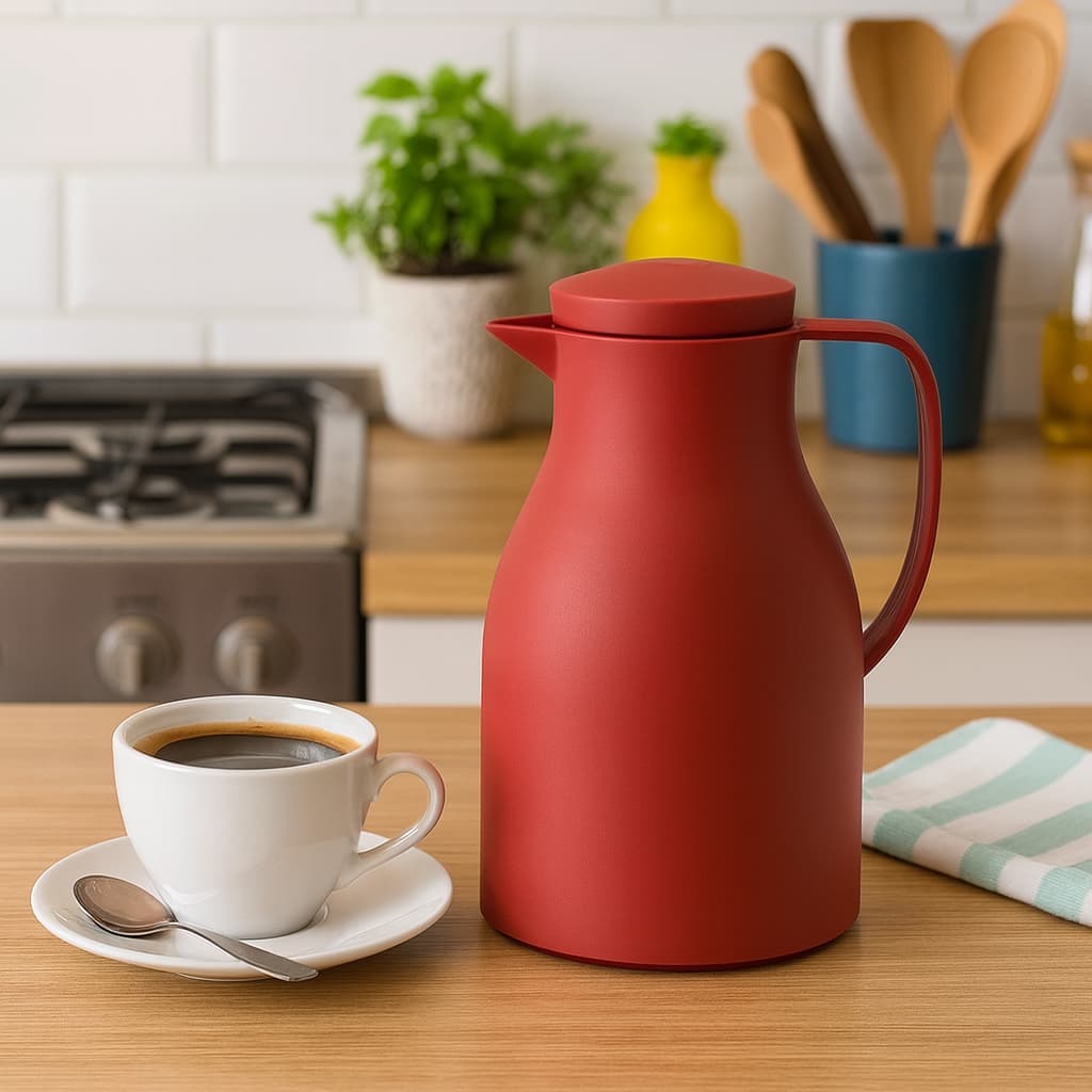 Garrafa Térmica Café 1 Litros  Canadá Vermelha