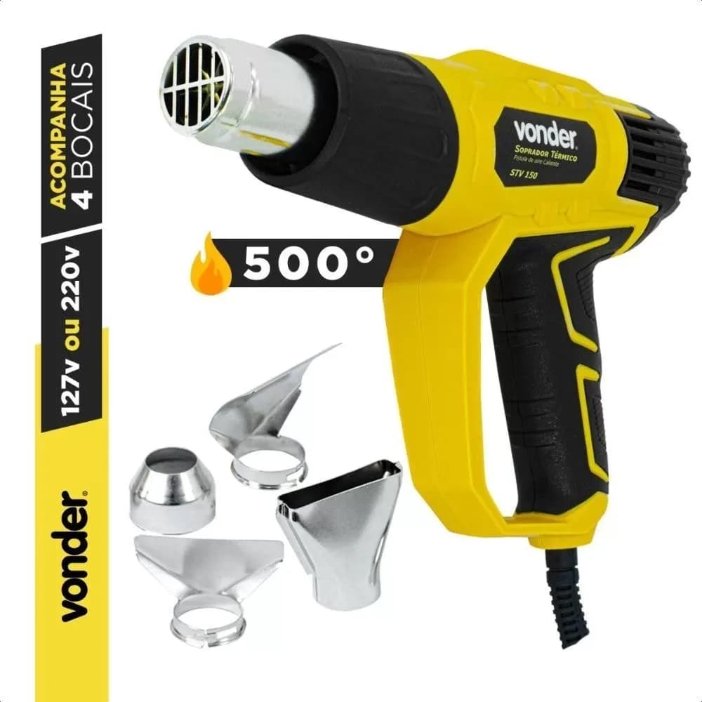 Soprador Térmico Vonder 1500 W Com Bicos 2 Estágios 127 V
