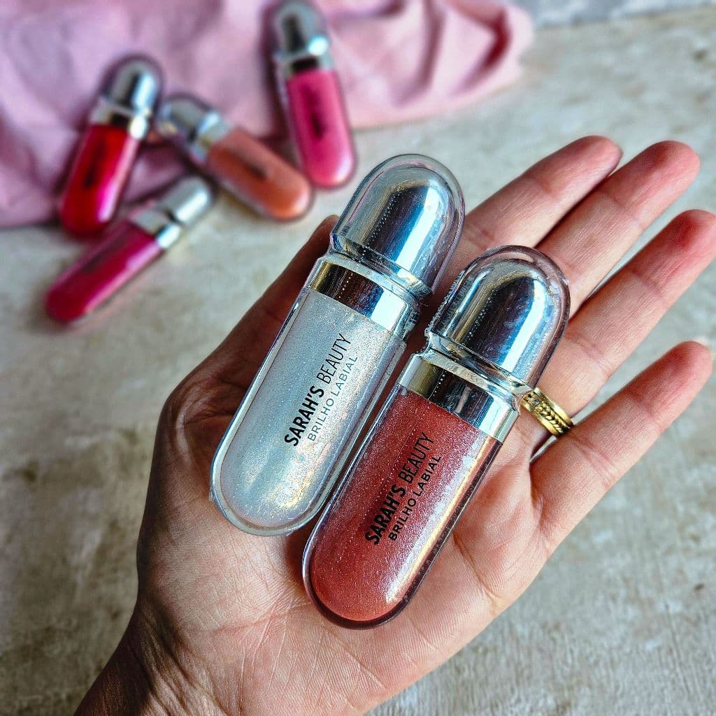 Brilho Labial Sarah’s Beauty – Gloss Hidratante com Efeito Luminoso e Cores Diversas