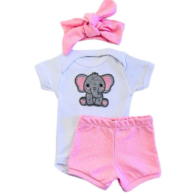 Conjunto Roupa Moda Bebê Menina RoupinhaTapa fralda infantil Luxo Conjuntinho Feminino verão calor