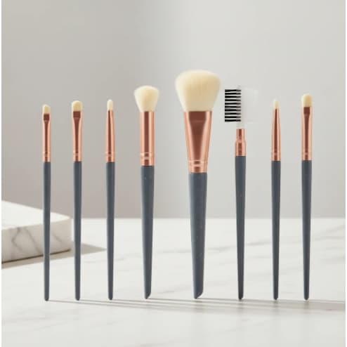 Pincéis de Maquiagem Profissional, Kit Com 7 Peças, Cerdas Sintéticas Para Esfumar Contorno, Prático