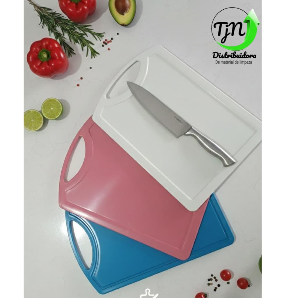 Tabua de carne de plástico 35x24 Colorida para Cortes de Alimentos