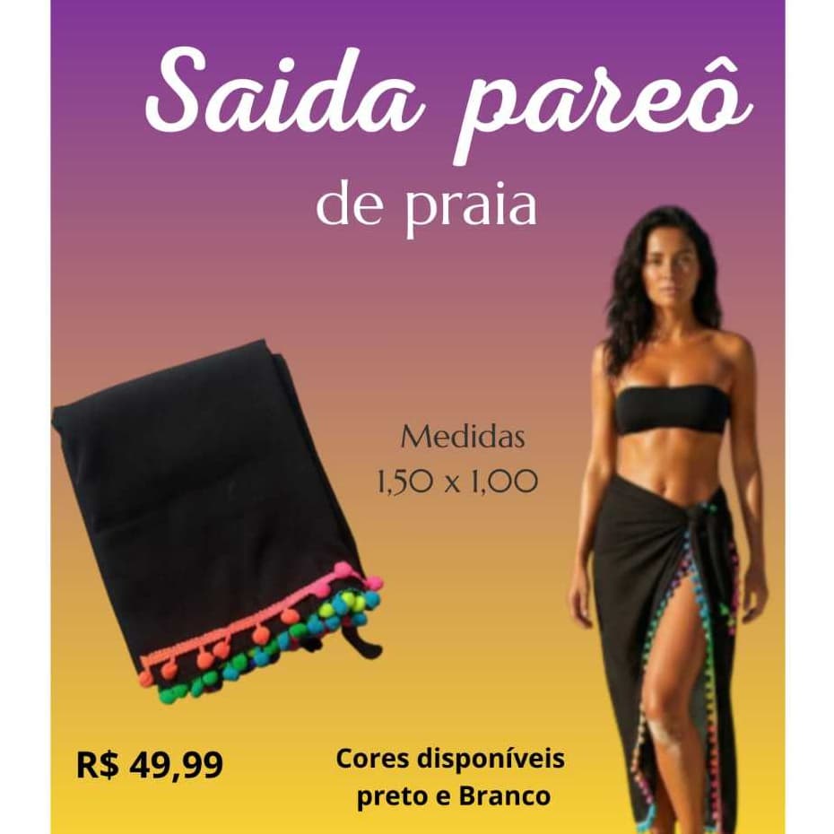 Saída De Praia Páreo Canga,saida de praia pompom,saida de praia