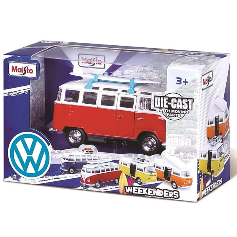 Miniatura Volkswagen Van "Samba" (Prancha de Surf) 1/43