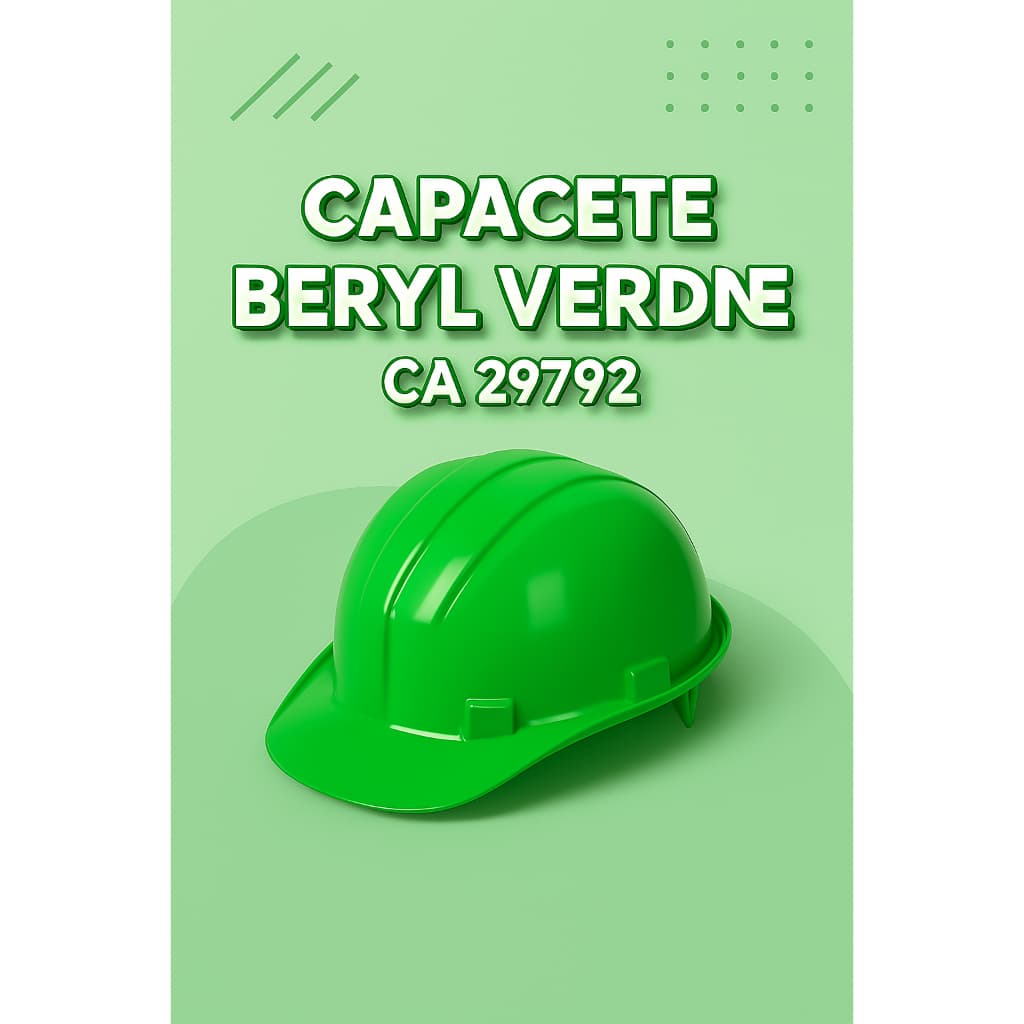 Capacete Beryl Verde – Conforto e Proteção para Obras e Indústrias
