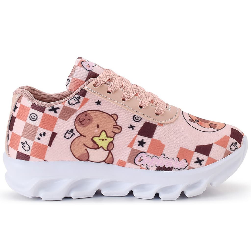 Tênis Infantil Capivara Menina Casual Super Confortável e Leve