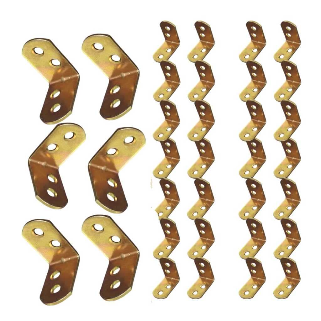 Cantoneira Mão Francesa 3 x 3 cm. c/10 peças Bicromatizada BFH0944 Bestfer Para Reforçar Moveis Cadeiras Cama Mesa