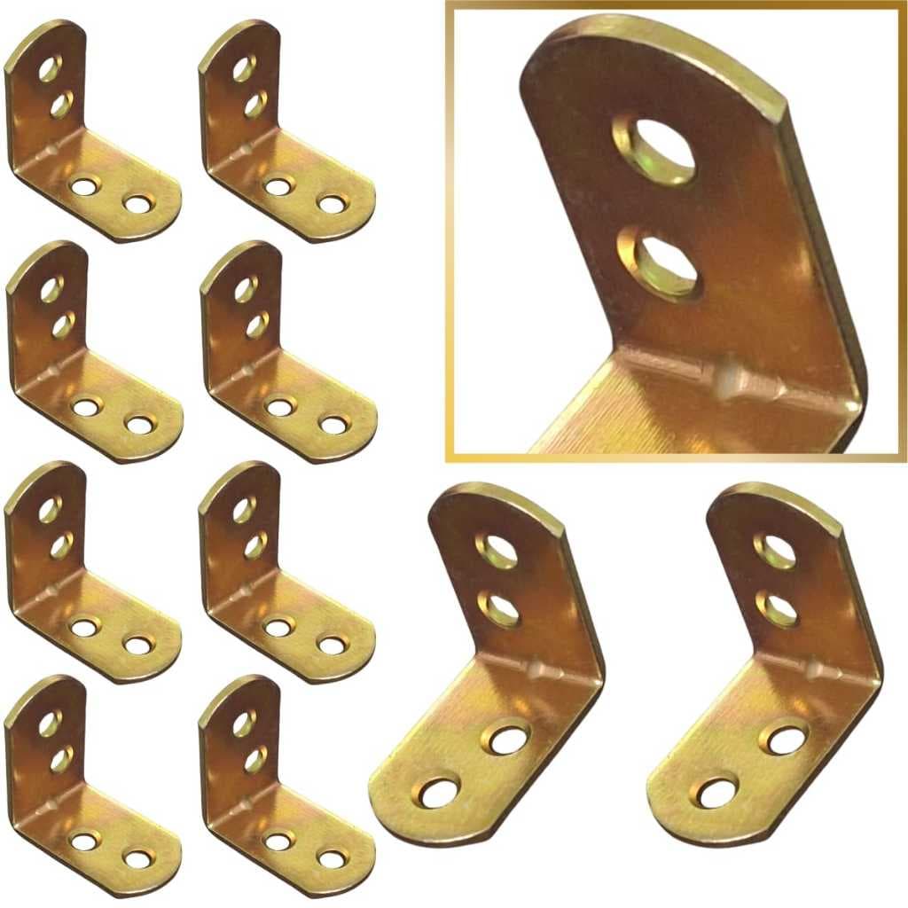 Cantoneira Mão Francesa 4 x 4 cm. c/25 ou 50 peças Bestfer Para Reforçar Moveis e Cadeiras