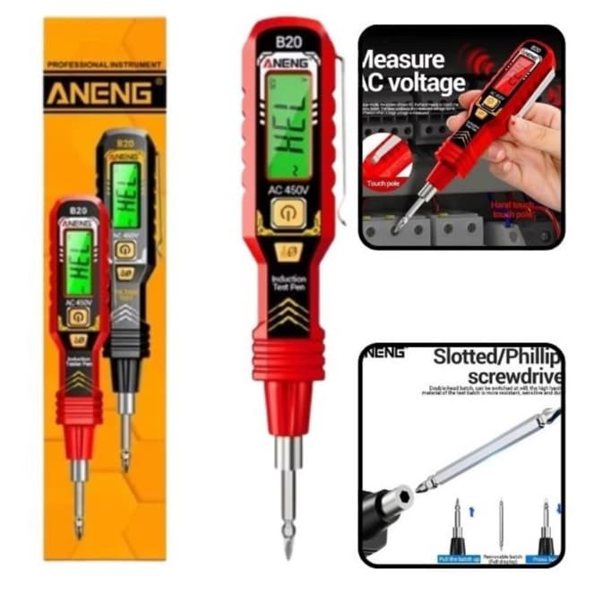 ANENG B20 Caneta de Detecção de Tensão CA Sem Contato c/ LED