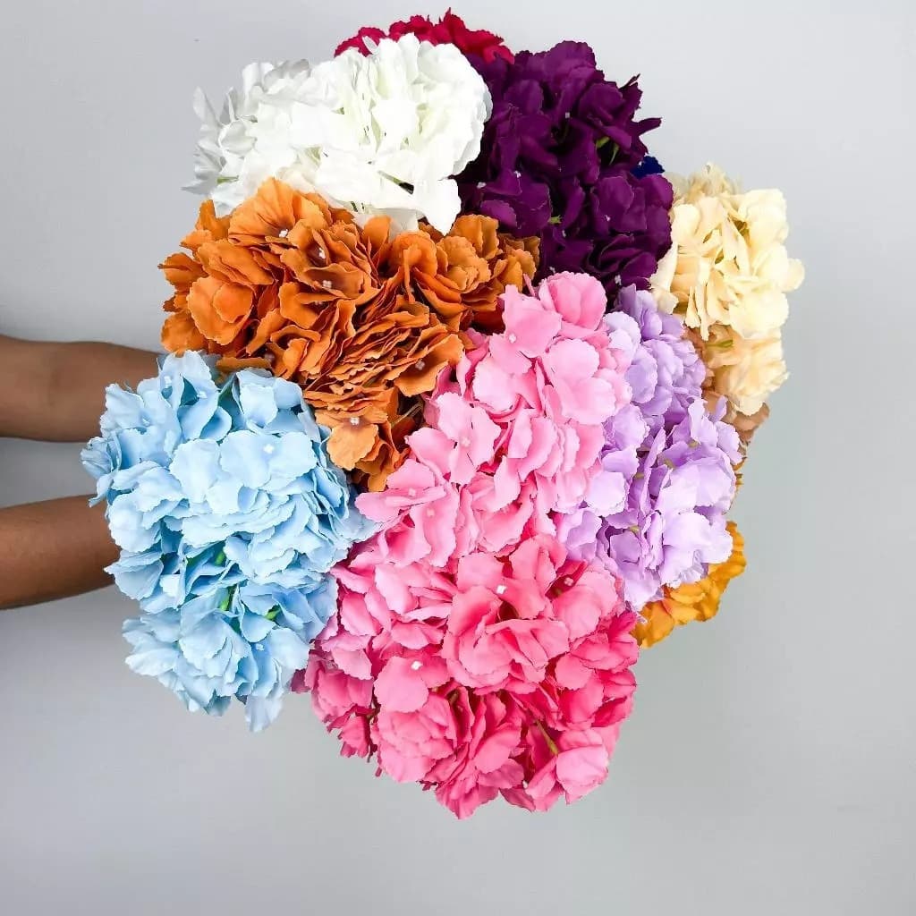 Hortência Unidade -  Linda Flor Artificial Flores Decoração De Casamento - Avulso