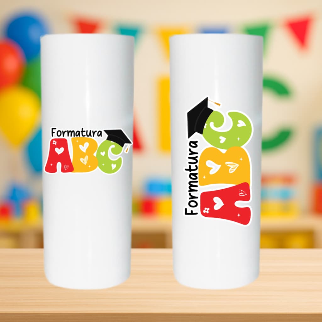Copo Long Drink 300ml Personalizado Formatura ABC – Lembrancinha Escolar