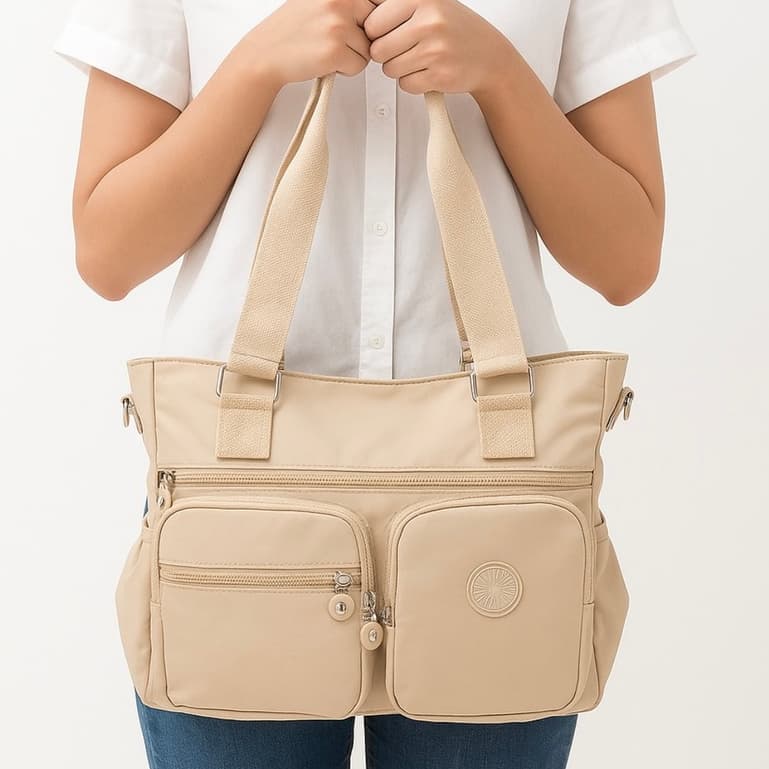Bolsa Feminina de Ombro Transversal Em Nylon Faculdade Trabalho Código 5311