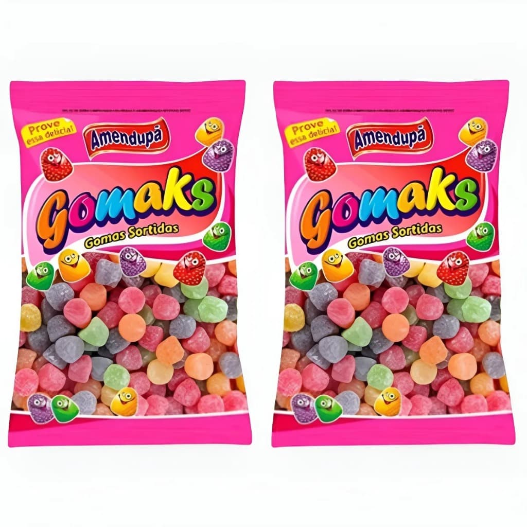 Kit 2kg - Bala de Goma Jujuba Sortidas - Gomak's - Festas e Lembrancinhas - Amendupã