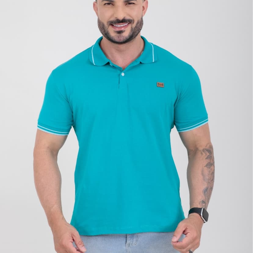 Camisa Gola Polo Alta Qualidade 100% Algodão Camiseta básica Masculina