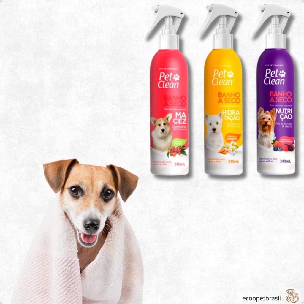 Banho a Seco Pet Clean Cachorro Gato Cães Pet 240ml