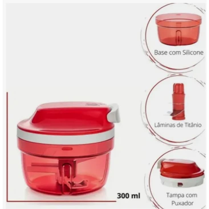 Turbo Chef Supersonic Tuppeware Cortador De Alho Cebola 300 Ml