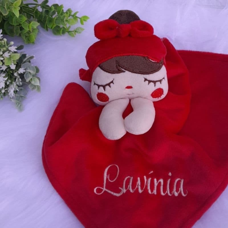 Naninha Personalizada para Bebê Menina com Prendedor de Chupeta - Paninho de Conforto, Macio e Antialérgico Baby Kids