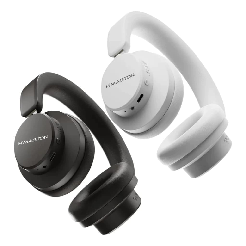 Fone de ouvido sem fio Bluetooth H'maston SN28 over-ear com redução de ruído ativa e à prova de suor, reprodução de 30H