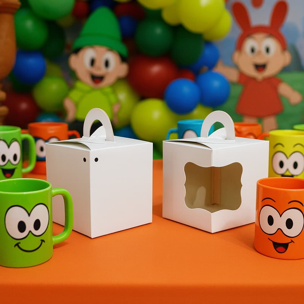 10 Caixa para Caneca Branca Com Janela e Sem Janela Embalagem para Presentes e Lembrancinhas