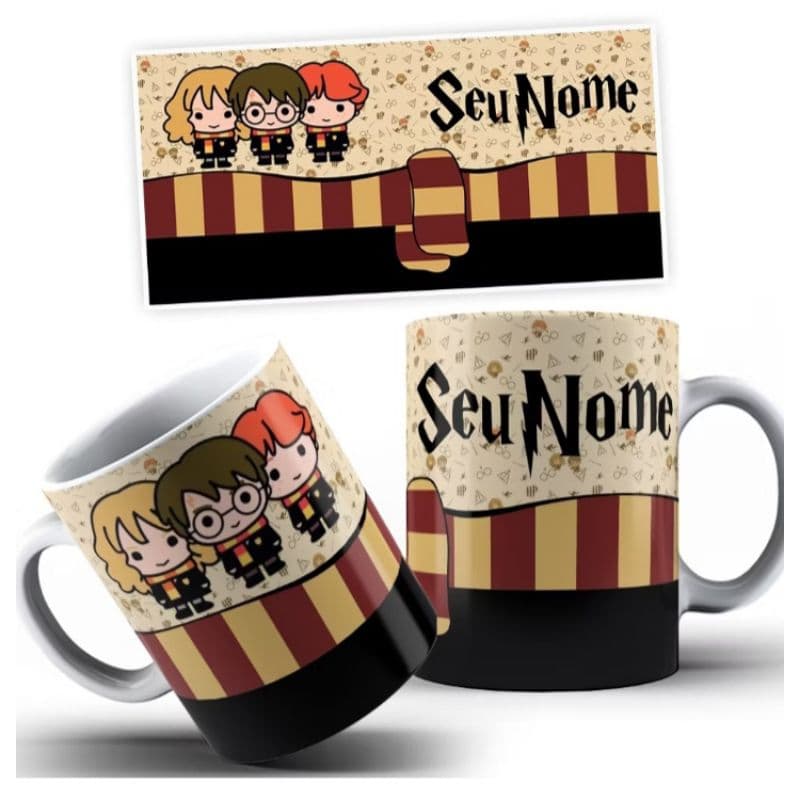 CANECA PORCELANA 325ML HARRY POTTER (colocamos seu nome)