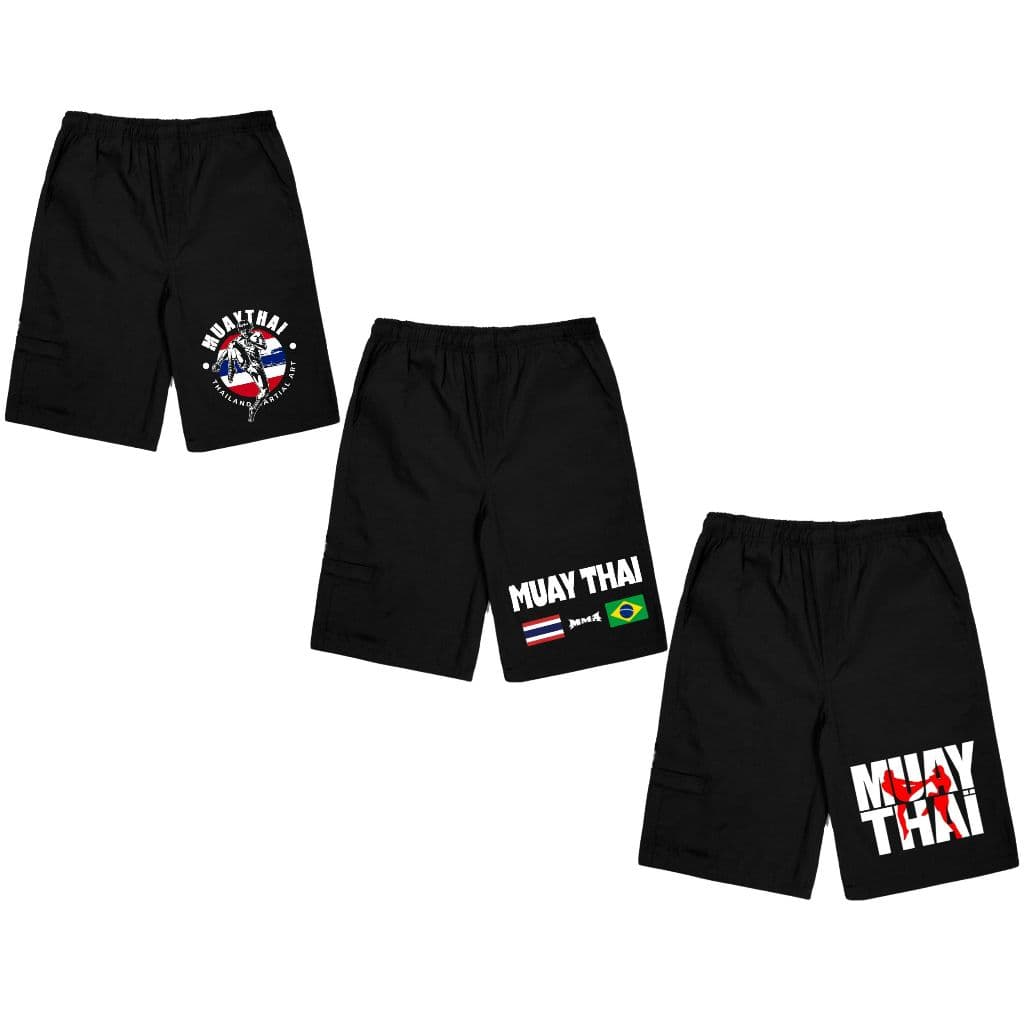 Bermuda para Muay Thai Boxe Jiu Jitsu Nogi Sem Kimono Treino Luta Competição Masculina Unissex Academia