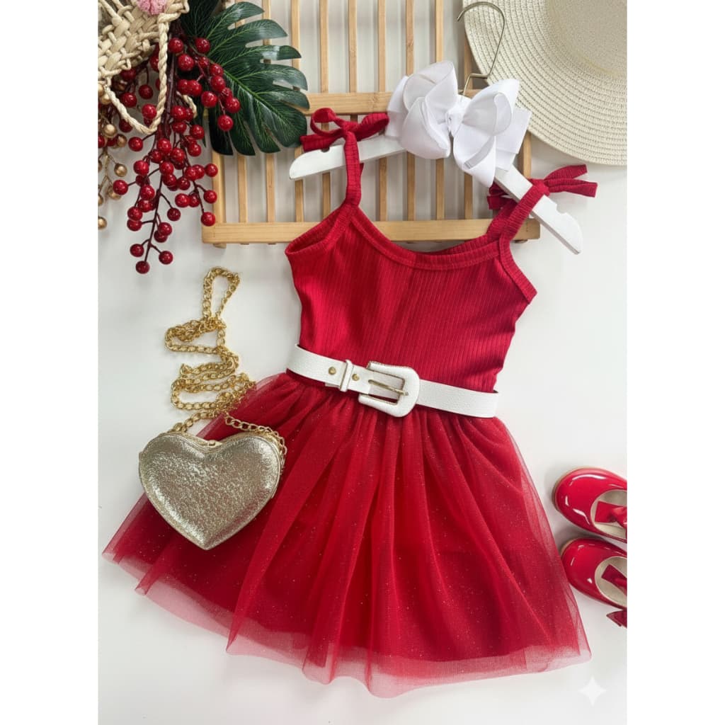 Vestido Encanto Infantil Saia Tule