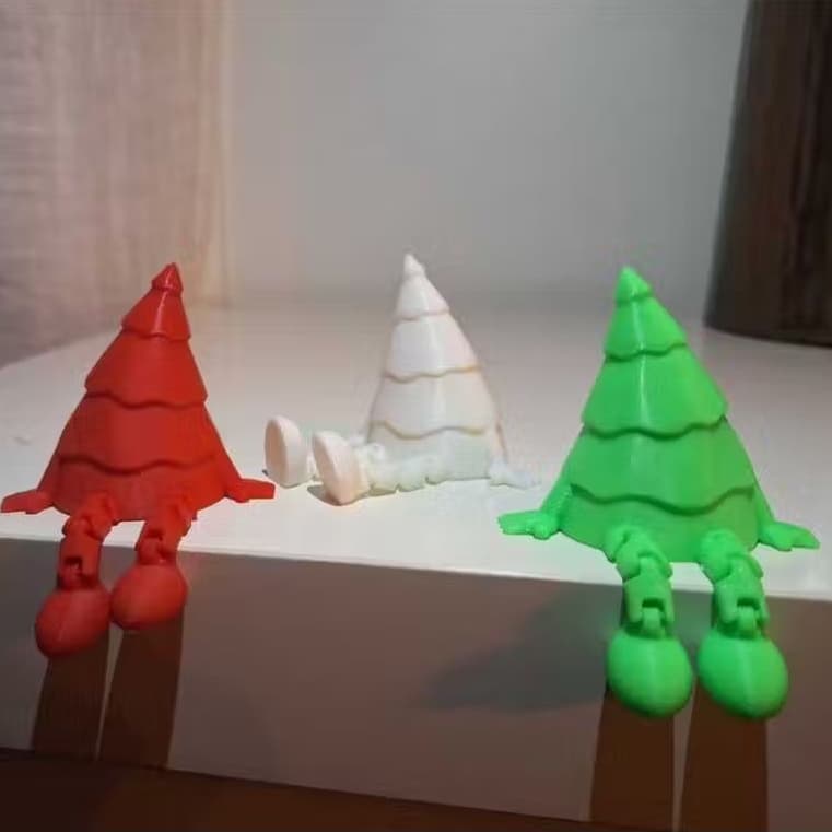 mine arvore de natal articulada decoraçao divertida arvore natalina colorida  com pernas articuladas