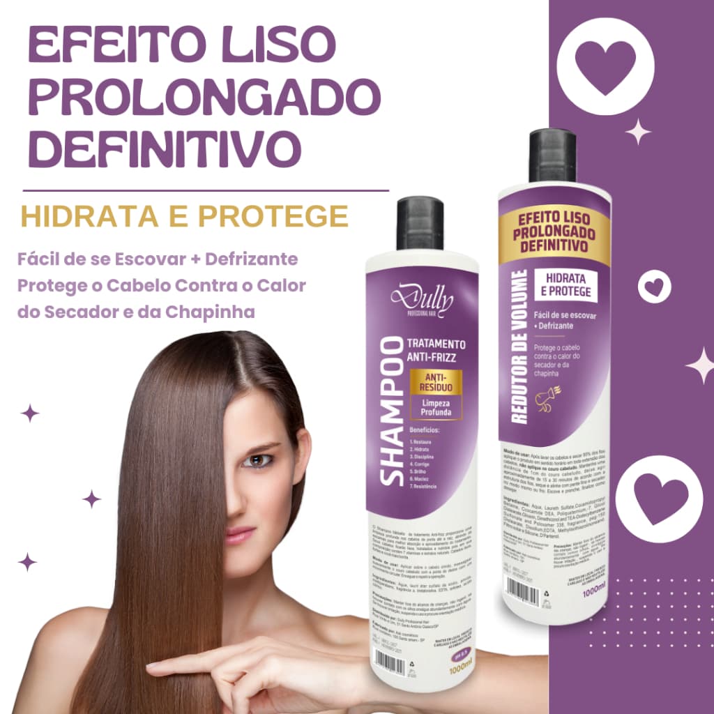 Kit Progressiva Redutor Volume Efeito Prolongado Profissional