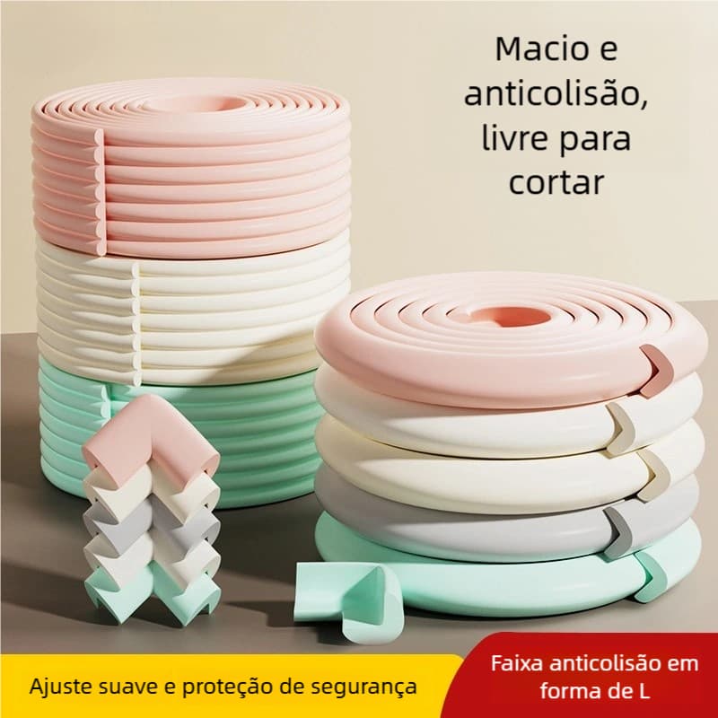 Protetor de Cantoneira de Parede Fita Adesiva Quina Anti-Choque