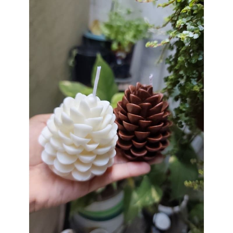 Pinha/Pinho de vela, vela aromatica em formato de pinha de natal