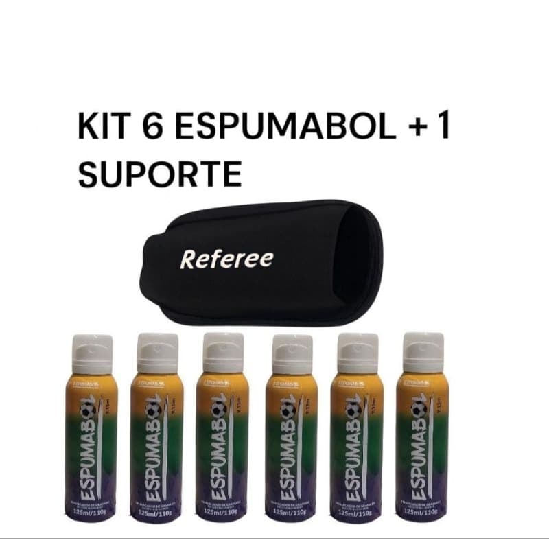 Kit Arbitro 6 Marcador Barreira Falta Espumabol + 1 Suporte Referee