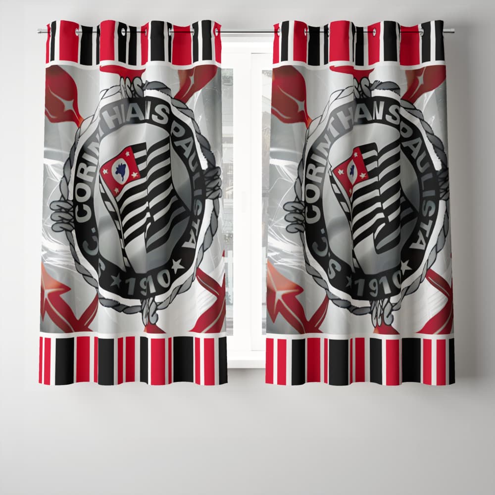 Cortinas Estampadas Personalizadas De Time Futebol Brasileiro