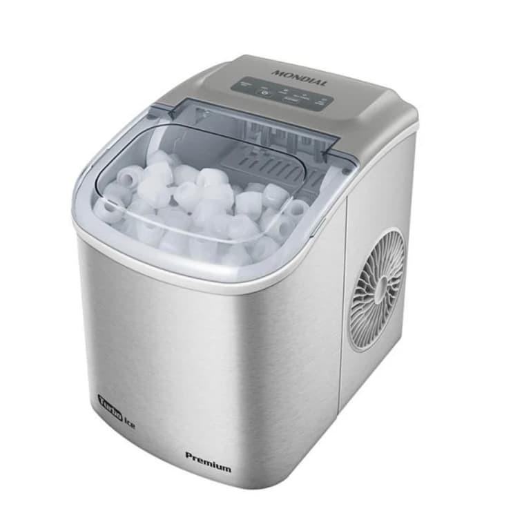 Máquina de Gelo Mondial 12kg Turbo Ice Premium MG-12-GI Cinza 110V/127V