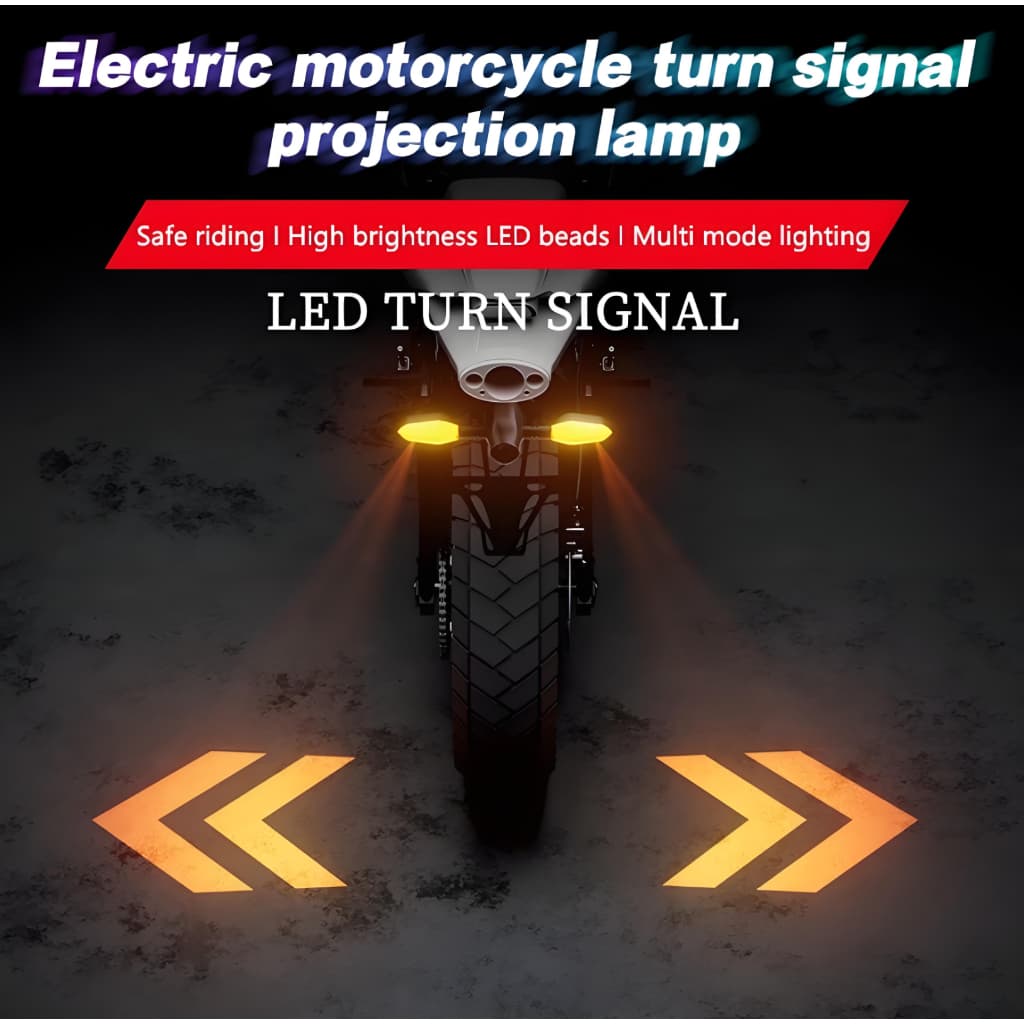 2Pcs LED Luz De Sinal De Projeção, Luz De Seta Com Projeção Luz Indicadora De Fluxo 27 Cores Universal