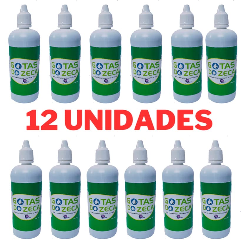 12X Líquido Gotas Naturais de Ervas 100ml - Z3c4