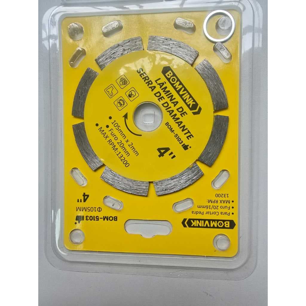 Disco de corte diamantado segmentado 105x10 furo 22mm