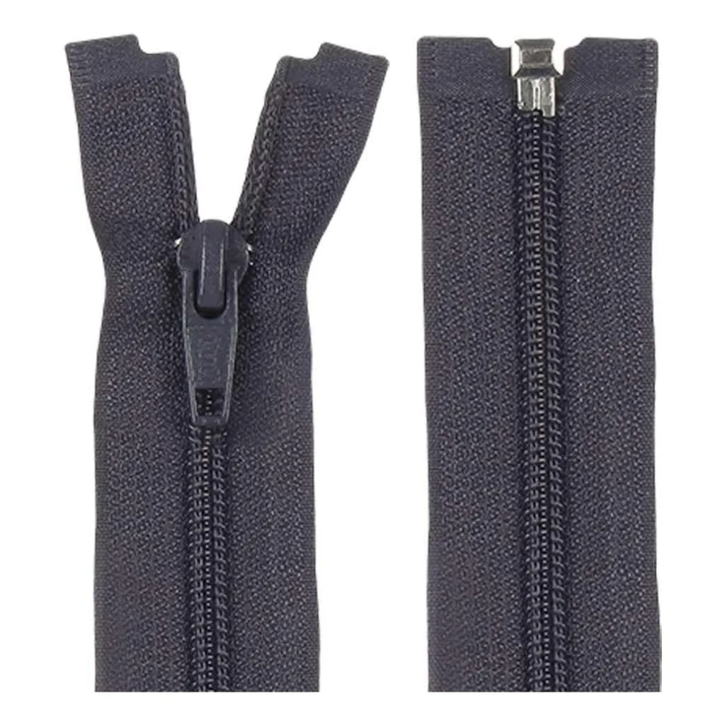 Ziper  cinza Destacavel Com Nylon N°5 Com 75 cm