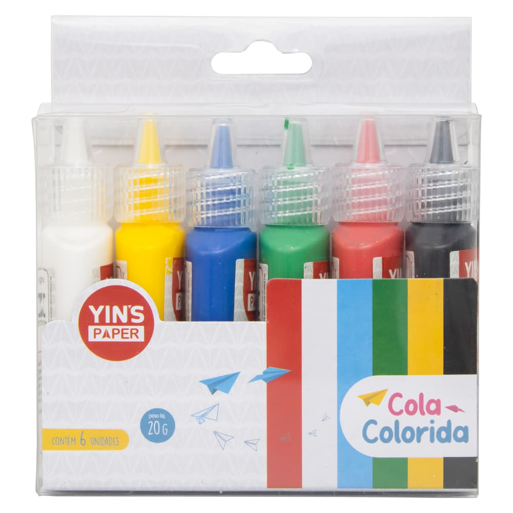 Cola Colors Tubo Com 20g - Blister Com 6 Unidades