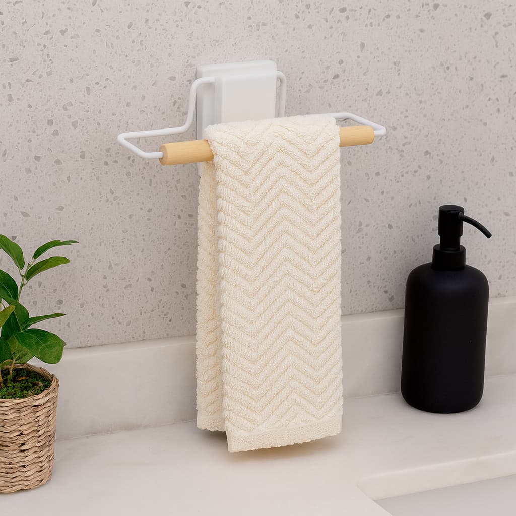 Porta Toalha De Rosto Toalheiro Mão Suporte Para Toalha Suporte Toalha Parede Sem Furo Minimalista