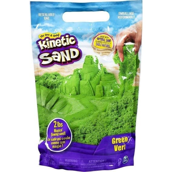 Massa De Modelar Areia Cunética Kinetic Sand Verde 900g Sunny
