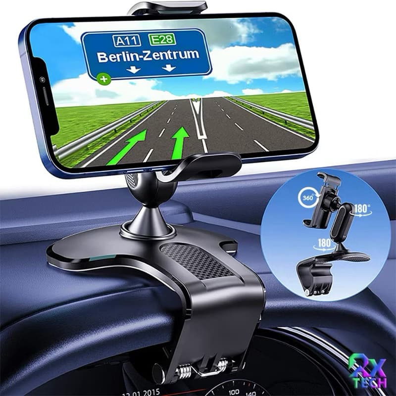 Suporte De Navegação Para Carro De Telefone Celular Universal De Rotação 360 Graus