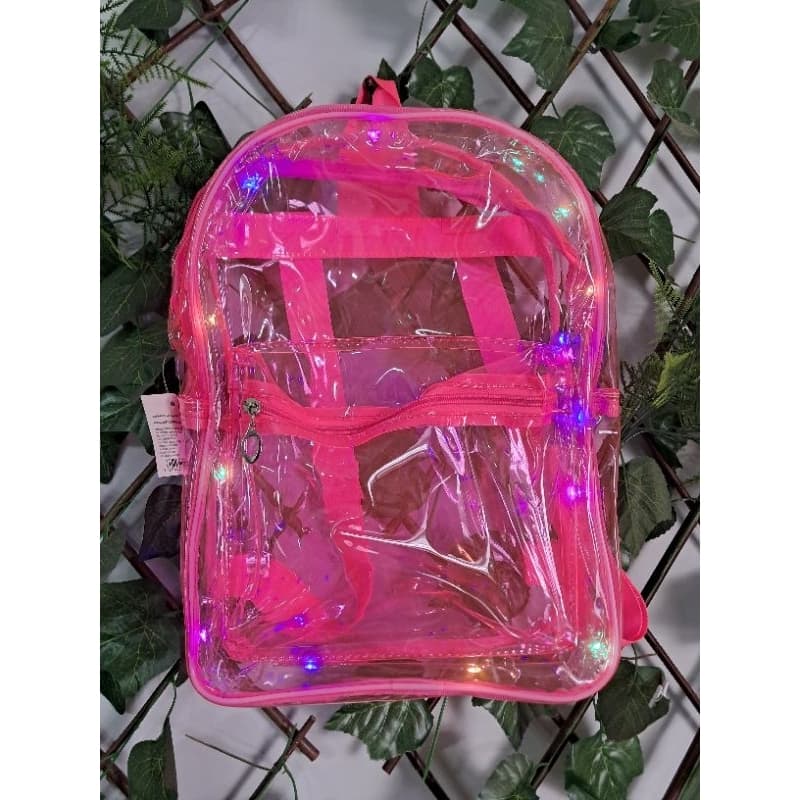 ✨️ Mochila Infantil / Adulto Transparente de Led - Estilosa, Moderna e Perfeita para o dia a dia ✨️