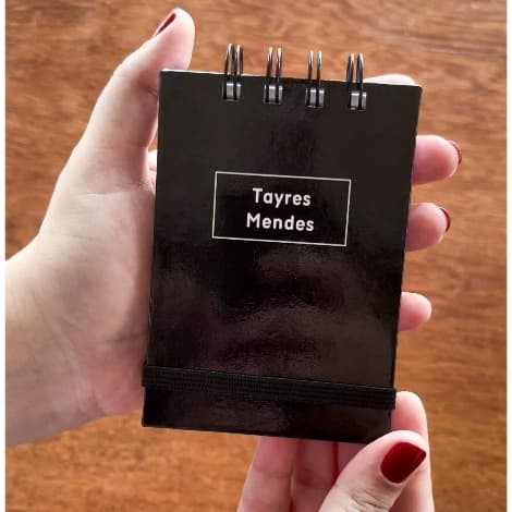 Caderno A7 Personalizado com Nome | Páginas Lisas ou Pontilhadas | Folhas 90 g | Bloco de Notas